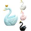 Фигурка Лебедя Прекрасная Миниатюрная Фигурка Кукла DIY Украшение для Торта Симуляция Короны Фигурка Лебедя Смола Модель Животного Рождественский Свадебный Подарок