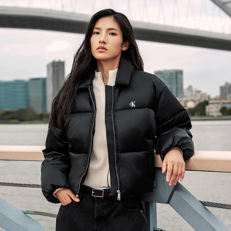 Calvin Klein Повседневная куртка свободного кроя с вышивкой букв, женская куртка 47D594G