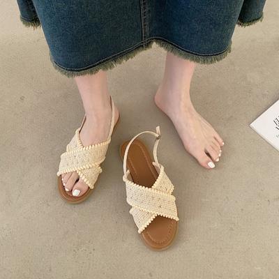 Мода RUANDAIЖенские бохо-сандалии 2024 года, летние плоские легкие босоножки Eomen, повседневная обувь, сандалии для женщин Zapatos Mujer