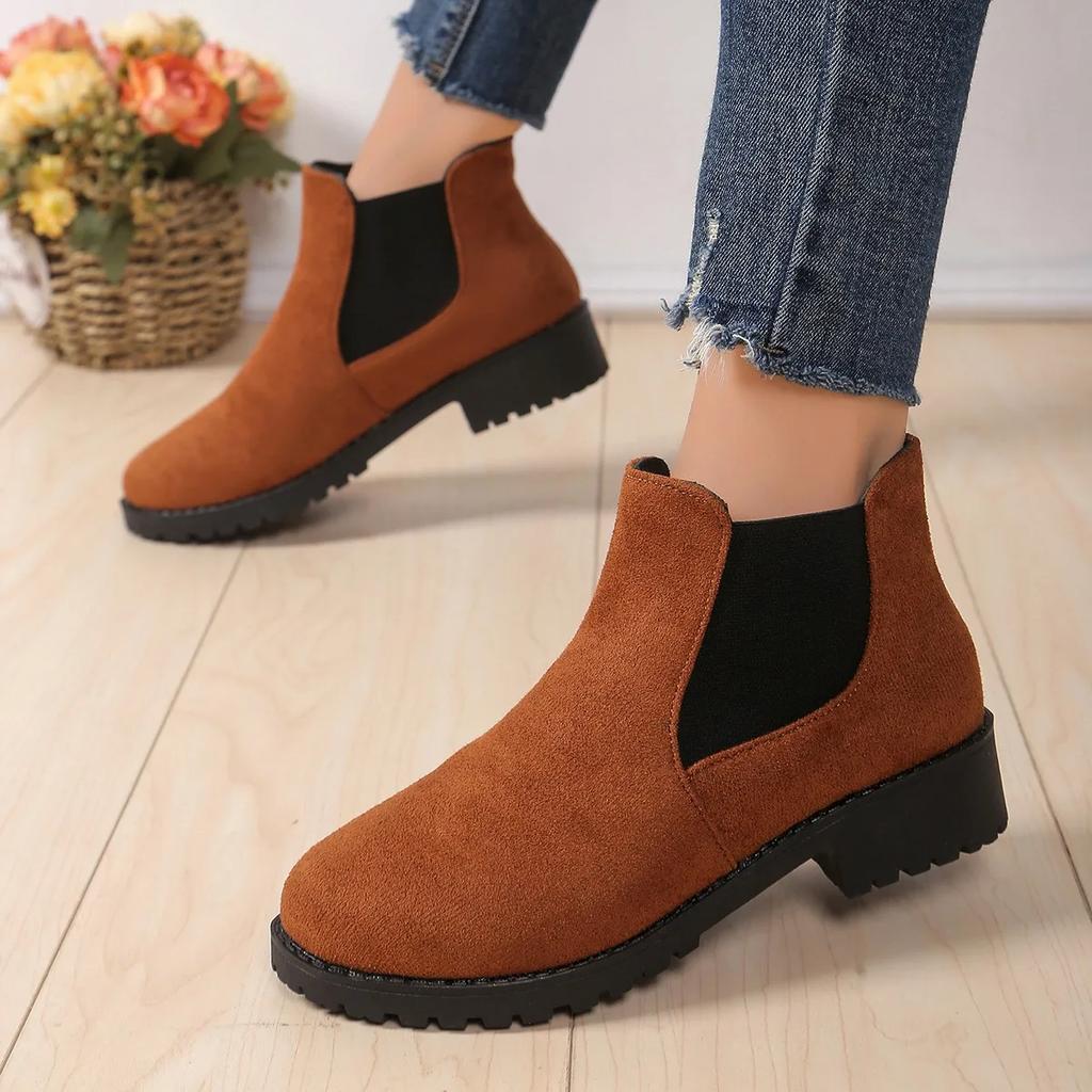 Women Boots Heel Platform British Style Thick Sole Increase Height Casual Boots For Autumn And Winter Casual Shoes