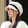 Autumn and Winter Retro Warm Beret Korean Windproof Casual Hat Women British Style Octagonal Hat Versatile Painter Hat New
