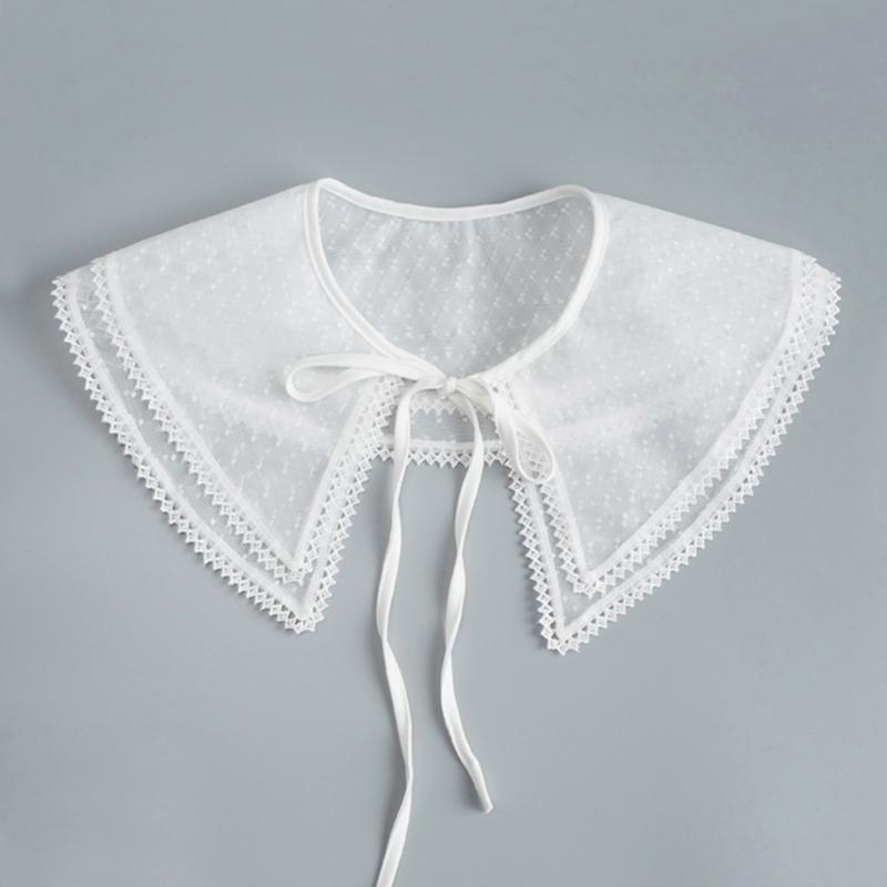 Элегантный женский декоративный воротник-стойка, искусственный воротник, вышивка сеткой, воротник для рубашки, воротник для свитера, воротник для платья, ожерелье