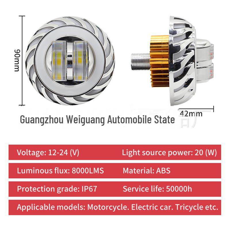 Светодиодные фары для мотоцикла с двойными линзами, ангельскими глазками и цветными дьявольскими глазками