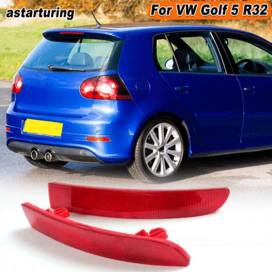 2 шт. Красные отражатели заднего бампера Накладка Подходит для VW Golf 5 MK5 R32 2006-2009