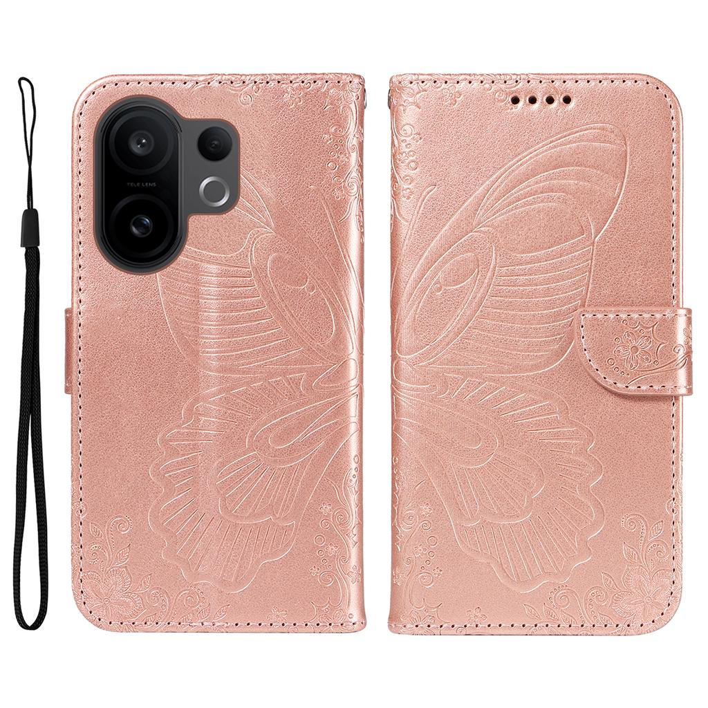 For vivo X200 FE 5G/vivo S30 Pro mini 5G Case Butterfly Pattern PU Leather Folio Flip Phone Cover