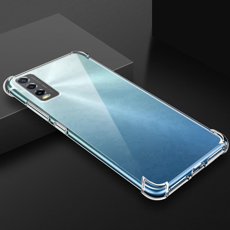 Толстый противоударный силиконовый прозрачный чехол для Vivo Y72 Y28 V27 V25 V30 V40 SE V29 V23 Y19S Y35 Y11S Y20 Y27 Y53S V21 5G Y33S Y21 Y18 защитный чехол