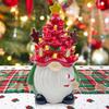 Lighted Christmas Gnome Tree Small Resin Faceless Old Man Christmas Tree Decoration for Holiday Home Office Room Tabletop Fireplace Decor