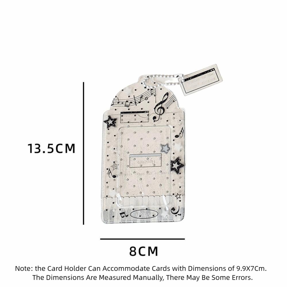 Cartoon Transparent Photo Card Holder PVC Transparent Photo Booth Strip Glitter Finish Photo Display Star Design Sleeves Girls