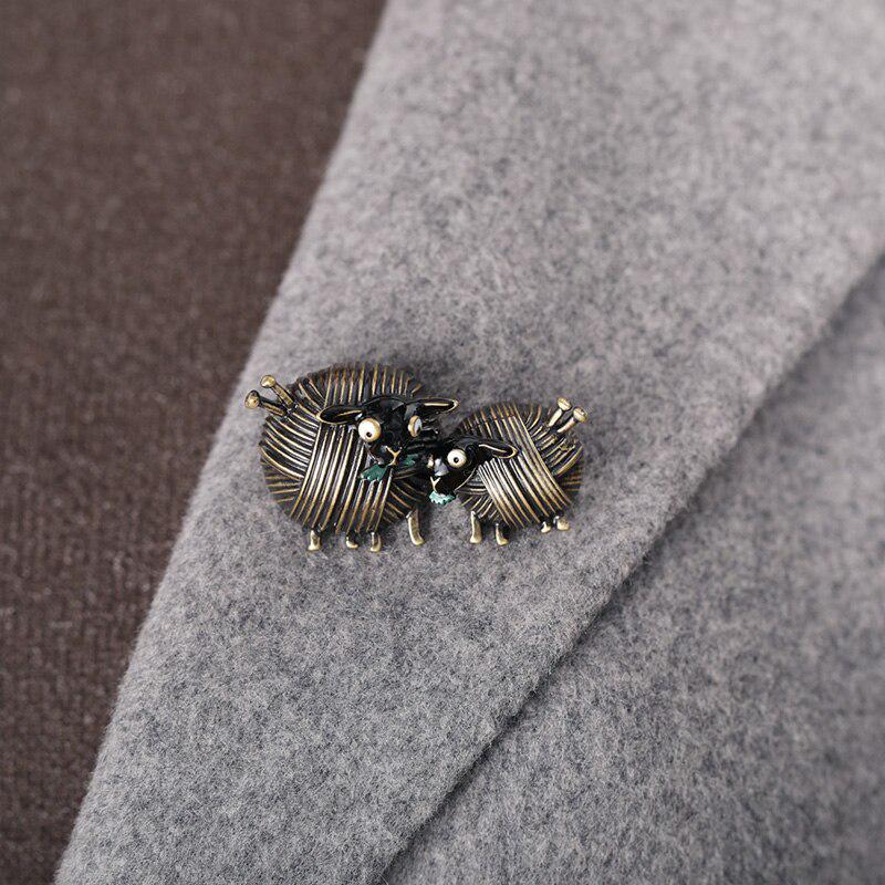 Смешная и милая брошь Овечка с малышом