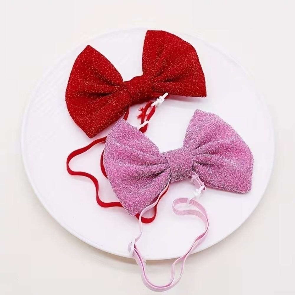 Colorful Dog Hair Bow Headbands Hair Band Pet Costumes Adjustable Pet Hair Bows  Valentine's Day
