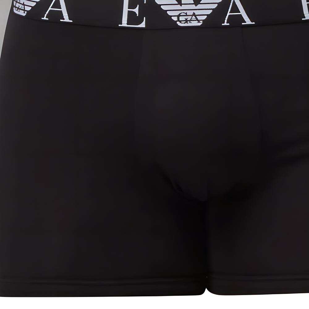Emporio Armani Мужские боксеры с принтом логотипа, эластичные, упаковка из 3 штук, нижнее белье, черный, серый 111473-4R715-35321