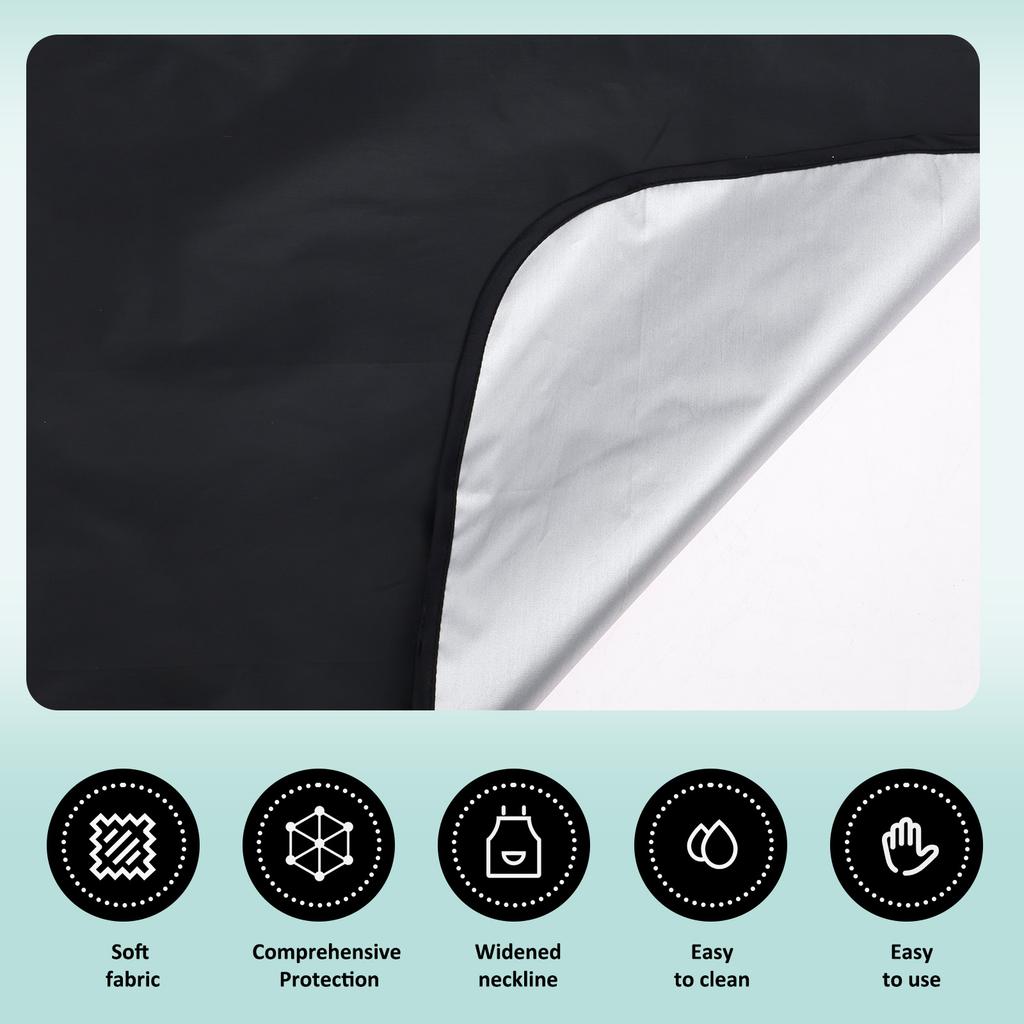 2Pcs Adult Bibs for Elderly Elastic Waterproof Dining Clothing Protectors Reusable Apron with Crumb Catcher for Special Needs