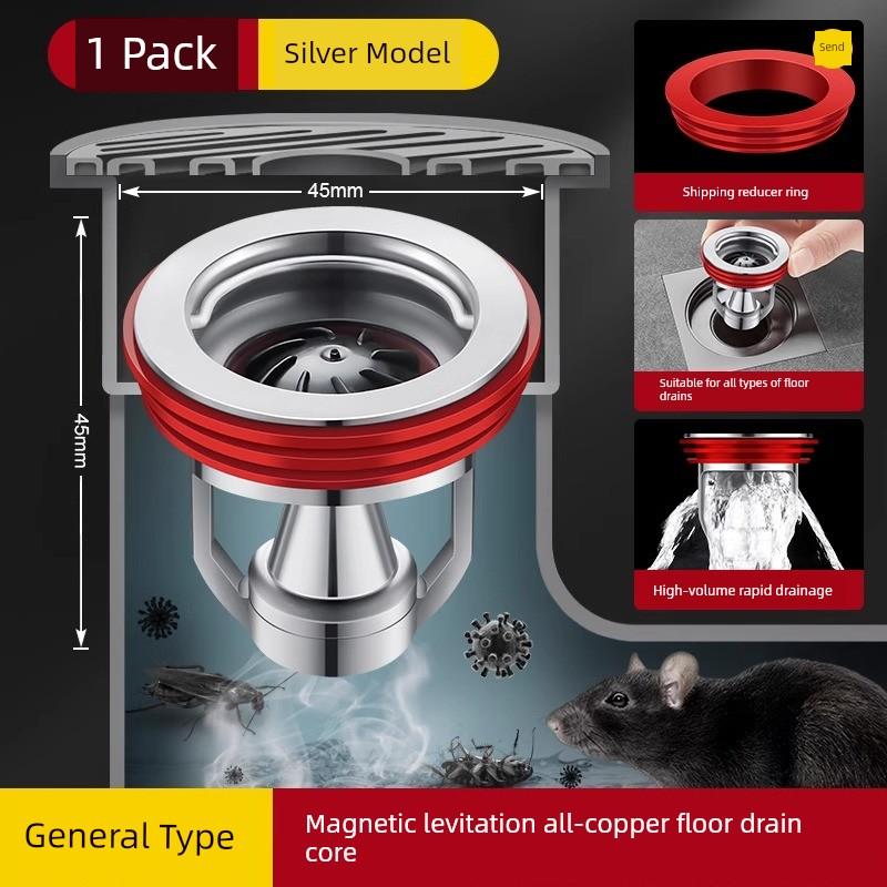 Deodorizing Filter Floor Drain Core Heart Toilet Sewer Mouth Anti-Odor Appliance Insect-Proof Anti-Odor Inner Core Sealing Plug Neutral