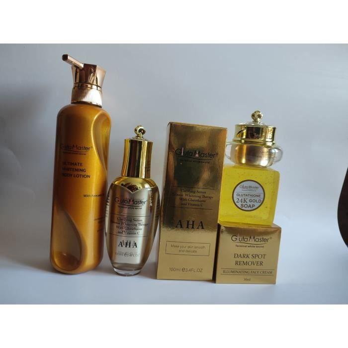 Gamme complète de soins de la peau - Frozen Collagen - Lait 500ml - Sérum - Savon 200g - Crème éclaircissante