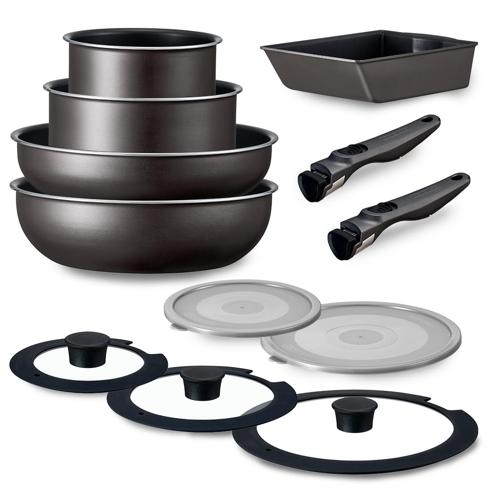 Iris Ohyama Frying Pan Set with Detachable Features a highly coating COAT PAN a durable construction that prevents burning and and is 12-Piece