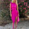 Sexy Mesh Ruffles Fairy Dress Aesthetic Deep Summer Irregular Midi Dresses  Beach Party Outfits Women Vestido