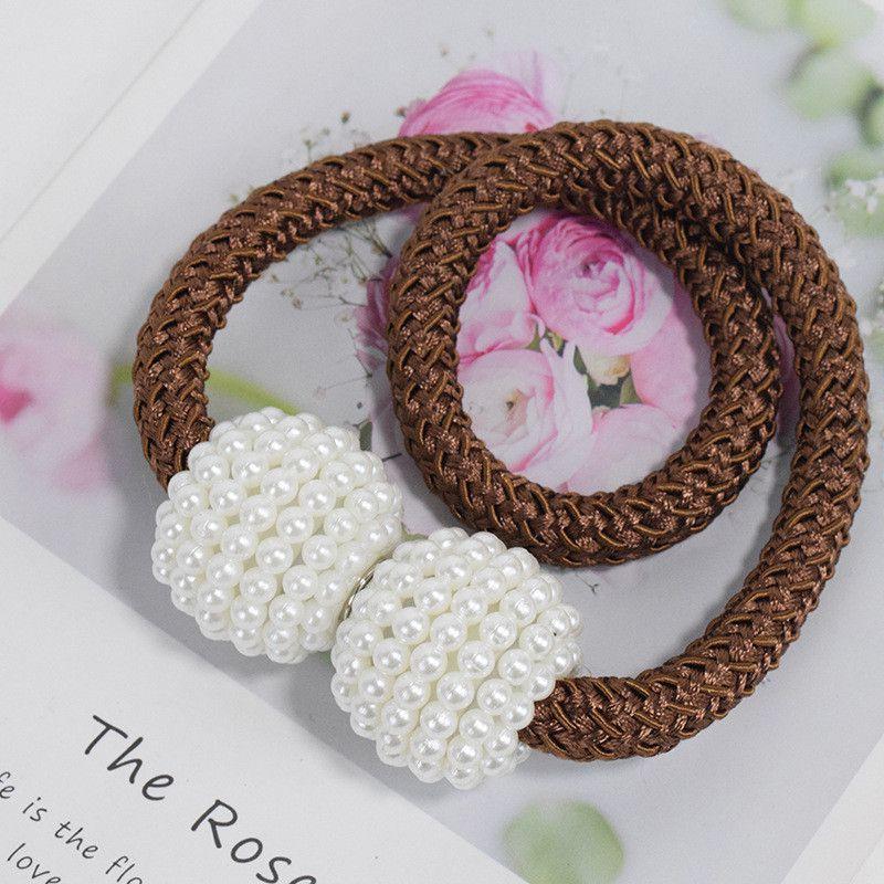 Элегантные магнитные подхваты для штор с плетёной шарообразной пряжкой для стильной драпировки