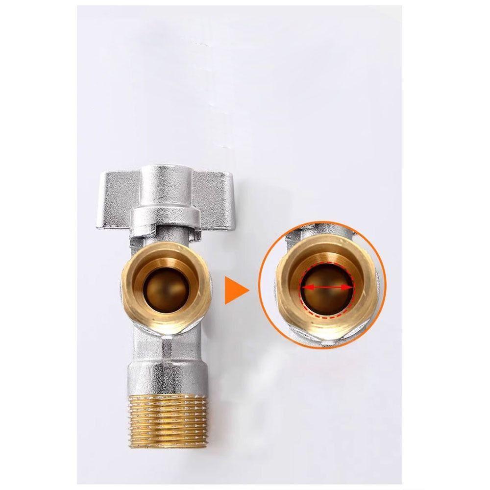 Brass Inlet Ball Valves G1/2" Bathroom Kitchen Sink Stop Valve  For Gas Water Heater Toilet Faucet