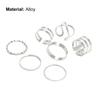 8Pcs/Set Finger Ring Elegant Vintage Retro Creative Multi Style Jewelry Ring for Women