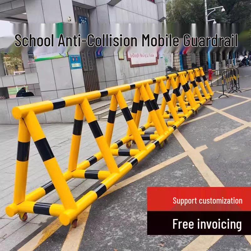 Movable Construction Site Barrier - Safety Guardrail for Schools and Vehicles