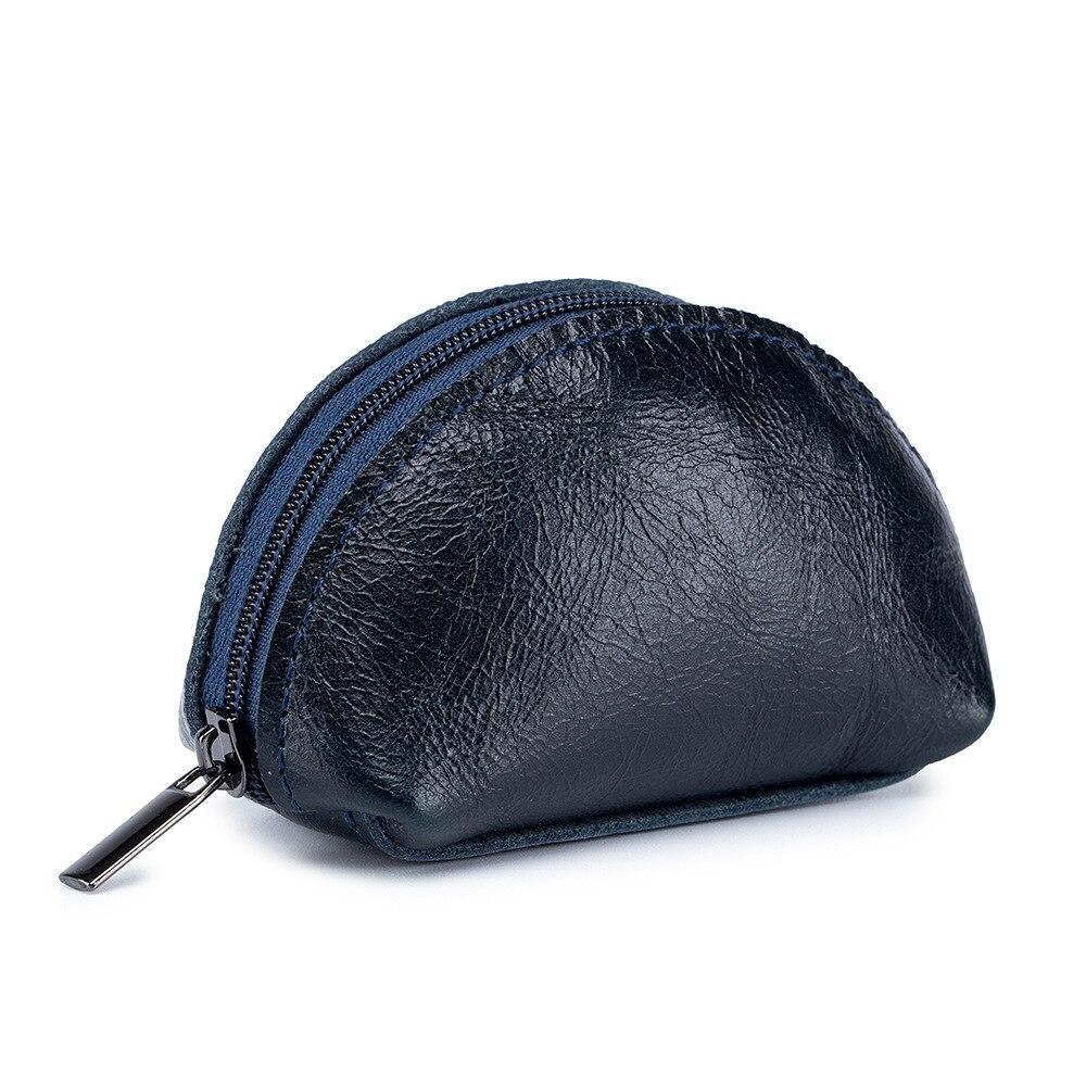 Женский и мужской портмоне из натуральной кожи, винтажный кошелек ручной работы, маленький мини-держатель для карт доступа, сумка для ключей, чехол на молнии, кошельки для мелочи