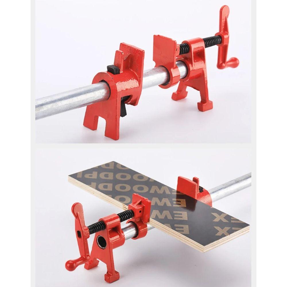 Adjustable Pipe Clamp Set 1/2/3/4 Inch Heavy Duty Clamp Heavy Duty Wood Gluing Clamp Woodworking