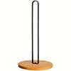 Современный вертикальный держатель для бумажных полотенец, разборная металлическая конструкция с деревянными элементами, скандинавский стиль, настольное хранение для кухни, столовой, ванной комнаты