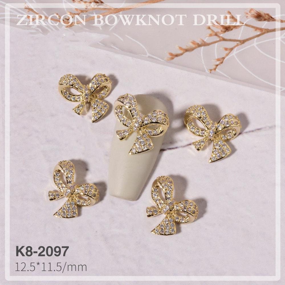 Украшения Роскошные DIY Украшения для нейл-арта Стразы для ногтей Аксессуары для маникюра Бантики Ювелирные изделия