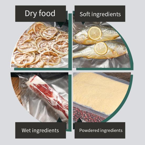 Вакуумная машина для запайки с сухим/влажным режимами, 65 кПа, сильное всасывание, быстрый нагрев, высокоскоростной двигатель, полностью автоматическая машина для запечатывания пищевых продуктов