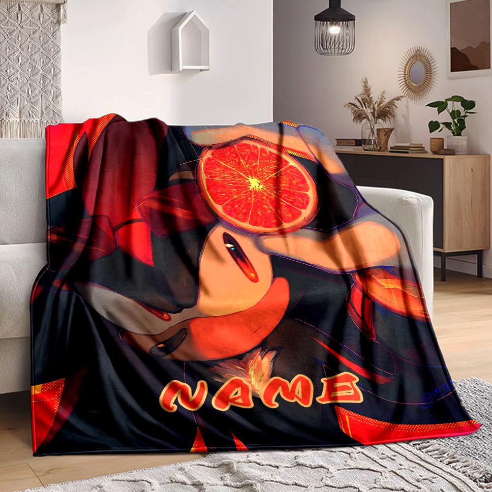 Custom 1pc Christmas Characters Celebration Blanket, Soft And Comfortable Blanket, Casual Warm, Camping Travel Blanket, Birthday Gift Q912174