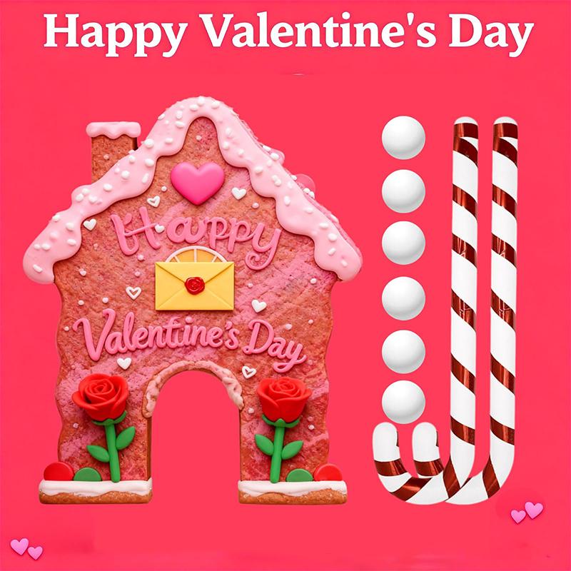 2026 Gingerbread Candy Cane Christmas Golf Game Set - Mini Golf Course With Club & Balls For Family Party