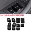 11Pcs Car Window Lift Button Panel Patch Switch Button Sticker Protector Interior Accessories For Tesla Model 3/Y
