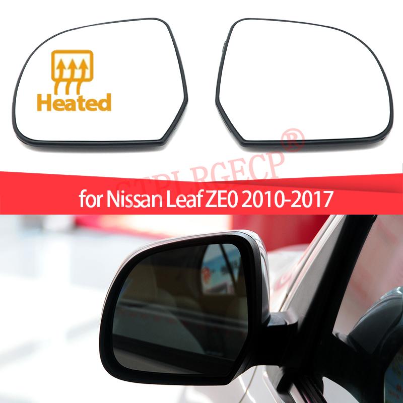 Left or Right Door Side Wing Mirror Glass Power Heated Rear View Replacement for Nissan Leaf ZE0 2010-2017