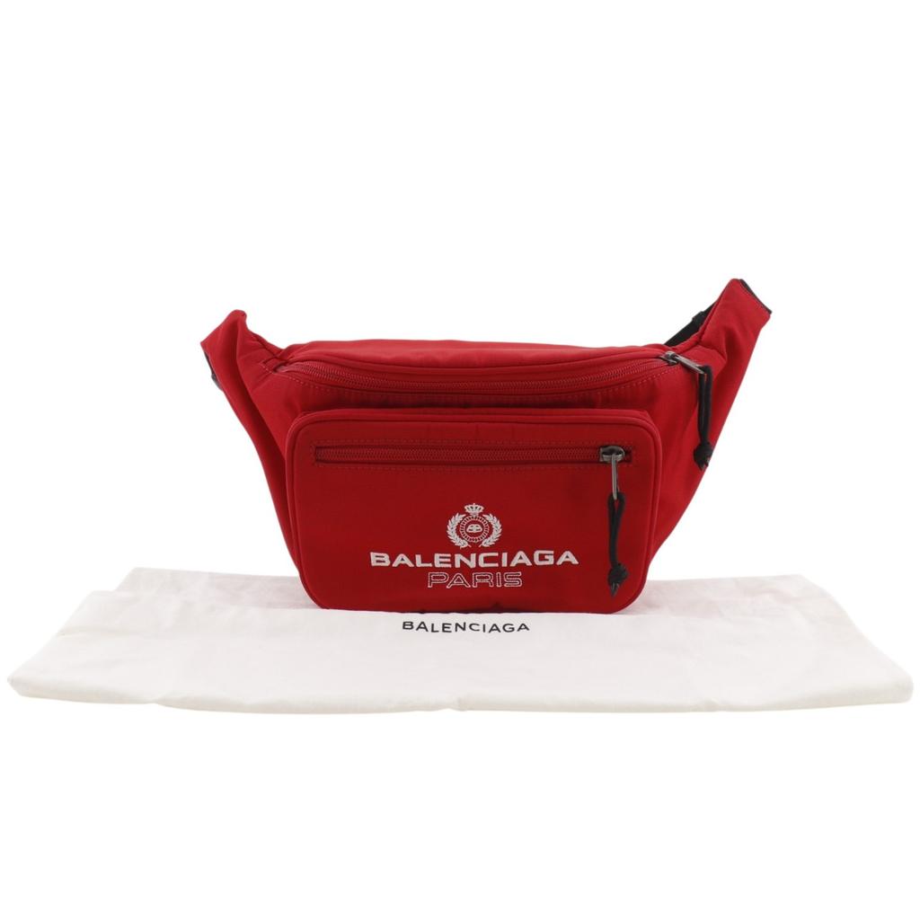 BALENCIAGA Explorer body bag 482389 Waist pouch Red Nylon canvas unisex Used