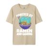 Powered By Ramen And Gaming Gamer Family Cotton Men's Top T-shirts Design Tops Tees Designer Tops Shirt Drop Shipping