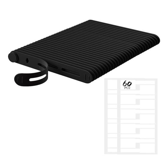 Набор для маркировки кабелей 30 шт. Водонепроницаемые стяжки с наклейками-бирками Легкие органайзеры для шнуров Дорожный набор кабельных стяжек