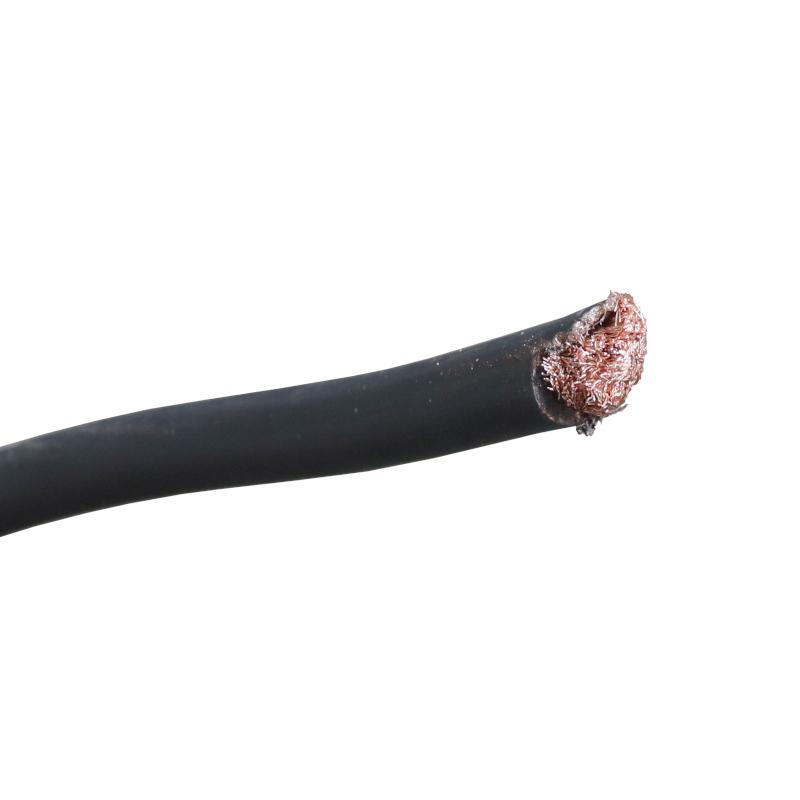 Welding jumper cable, battery cable 1x50 rubberized - flexible black Premium ELMOT (packed 100 ) sold by the meter