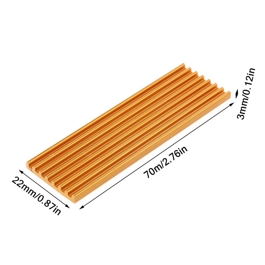 M2 SSD Heatsink Radiator 70x22x3MM 2280 M.2 Solid State Disk Cooling Pad Heat Sink Aluminum