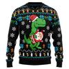 Funny Tree Rex Christmas Ugly Sweatshirts New Fashion Cartoon Dinosaur Graphic Sweater For Women Clothes Xmas Boys Gift Tops GYM