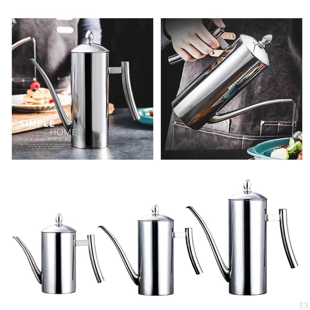 Кофейник, чайник, прочный многофункциональный кухонный винтажный стальной ресторанный чайник с ручкой