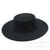 Wool Hat Cowboy Hat Old Retro Jazz Top Hat Autumn and Winter Felt Hat