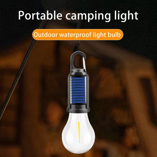 1/2/3Pcs Solar Camping Light 3 Modes Adjustable Waterproof USB Rechargeable Super Bright Outdoor Hiking Tent Hanging Bulb Lamp Emergency Lantern