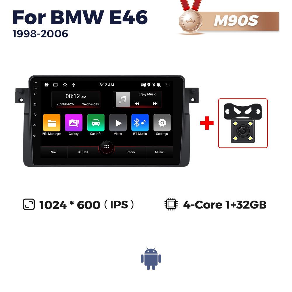 NaviFly GPS автомобильное стерео радио для BMW E46 M3 318/320/325/330/335 1998-2006 WIFI Android Smart System Carplay Auto 2 Din головное устройство