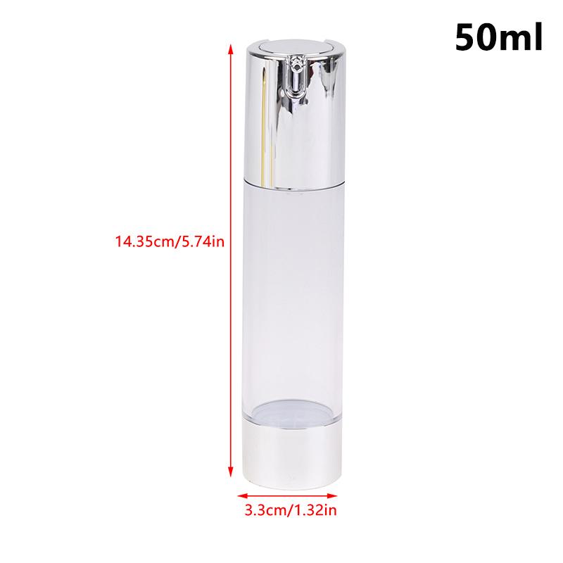 1Pcs 15/30/50ml Luxury Refillable Airless Pump Bottles Portable Vacuum Cosmetic Containers for Lotion Treatment and Travel Use