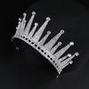Свадебные аксессуары для волос, серебряная хрустальная корона для девочек, аксессуары для свадебного платья, европейский головной убор на день рождения, королевская корона для волос