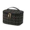 AVANCE Makeup Cosmetic Storage Popular Stylish Travel Cosmetic Black and White Pouch, Bag, Bag, Handbag, Storage, (Black)