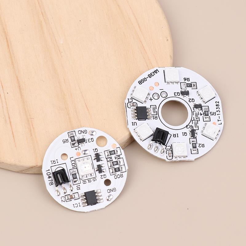 Цветная RGB световая плата Круглый светодиодный источник света Низковольтный DC 5V Переключатель Пульт дистанционного управления Для основания для украшений DIY Светодиод