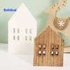 Ремесло из дерева Экологически чистый уникальный дизайн Без сбоев в скандинавском стиле Миниатюрный рождественский декор Хорошая текстура Маленький дом Деревянное ремесло Хозяйственные товары