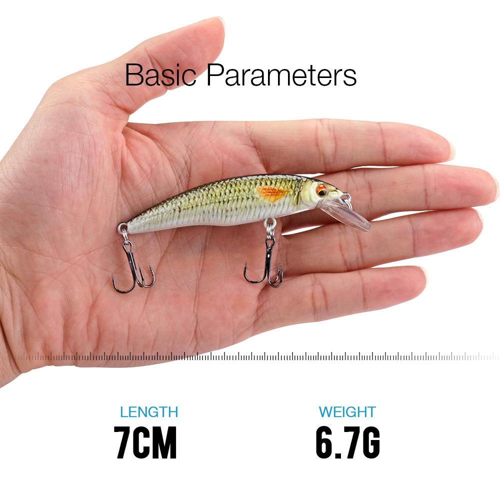 5см/7см/9см Черные Минноу Воблеры Для Щуки Форели Приманка Искусственная Приманка Твердые Плавающие Мини Крэнкбейты Рыболовные Приманки