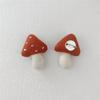 1 Pair Handmade Mushroom Brooch Woodland Style Handcrafted Pin Fabric Mushroom Pin  Bag Accessory